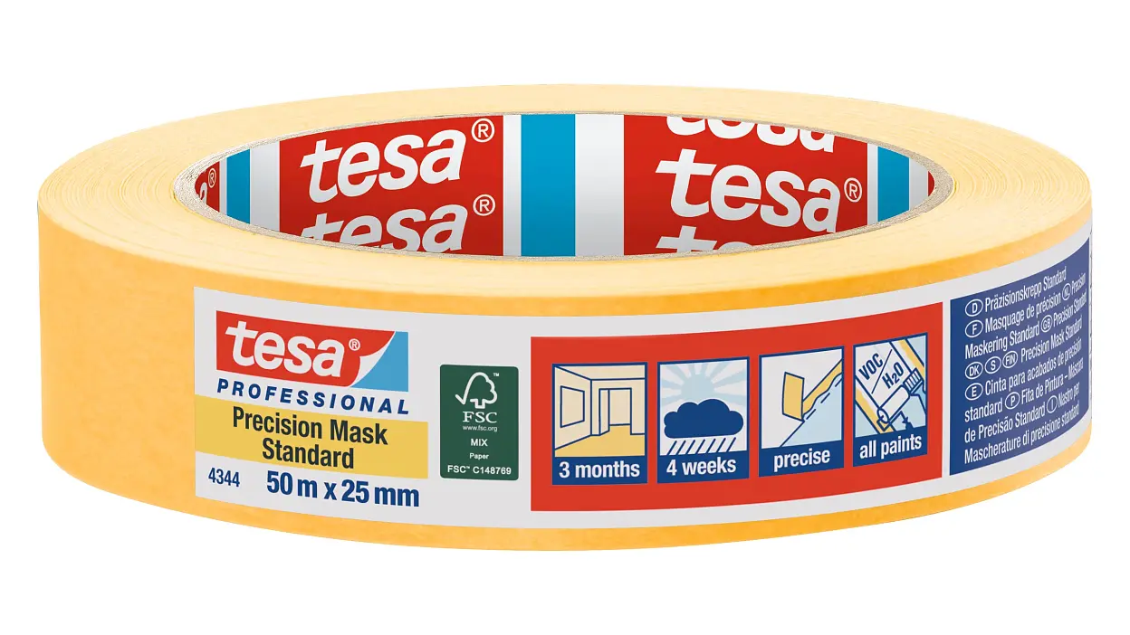 tesa®| 4344 Professional For Precise and Flat Paint Edges